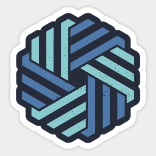 Blue Hexagons Sticker